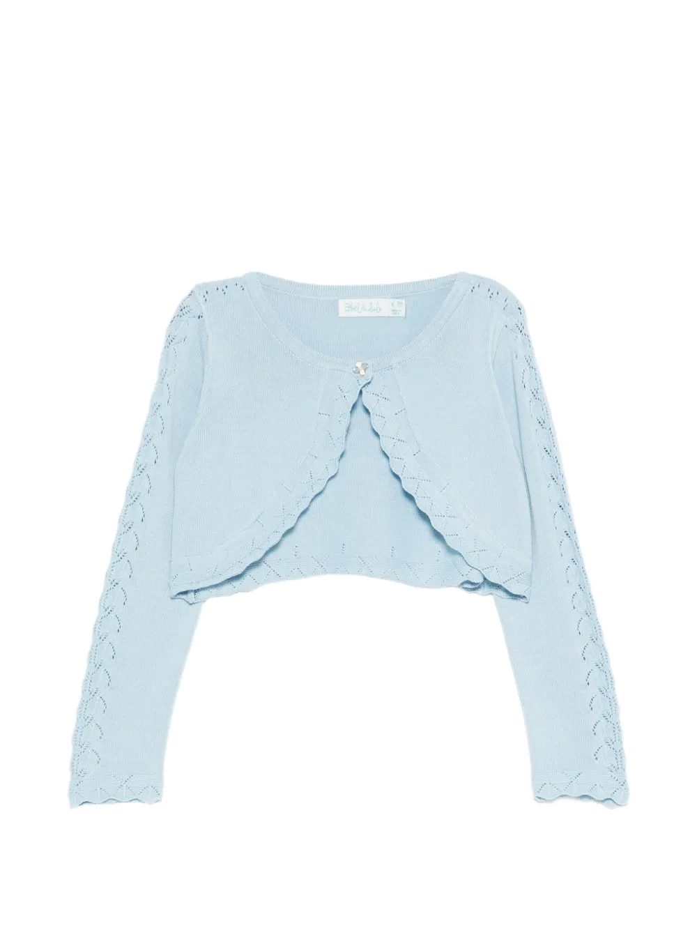 Abel & Lula open-knit embellished bolero - Blu