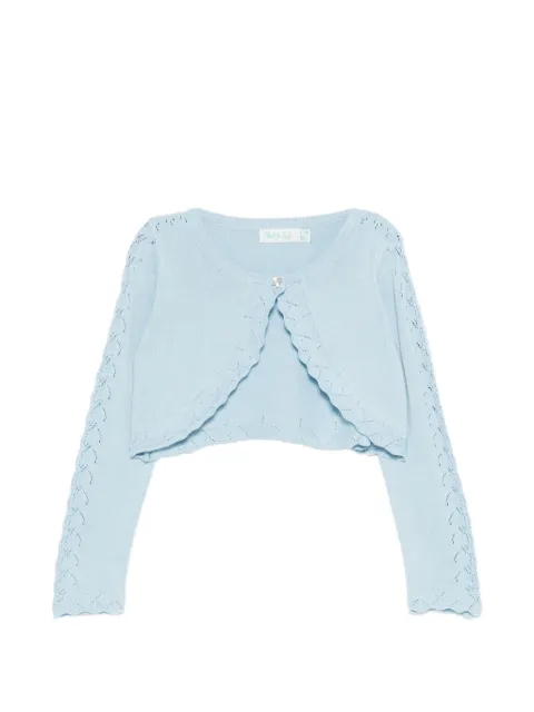 Abel & Lula open-knit embellished bolero