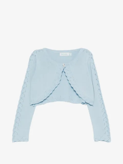 Abel & Lula open-knit embellished bolero