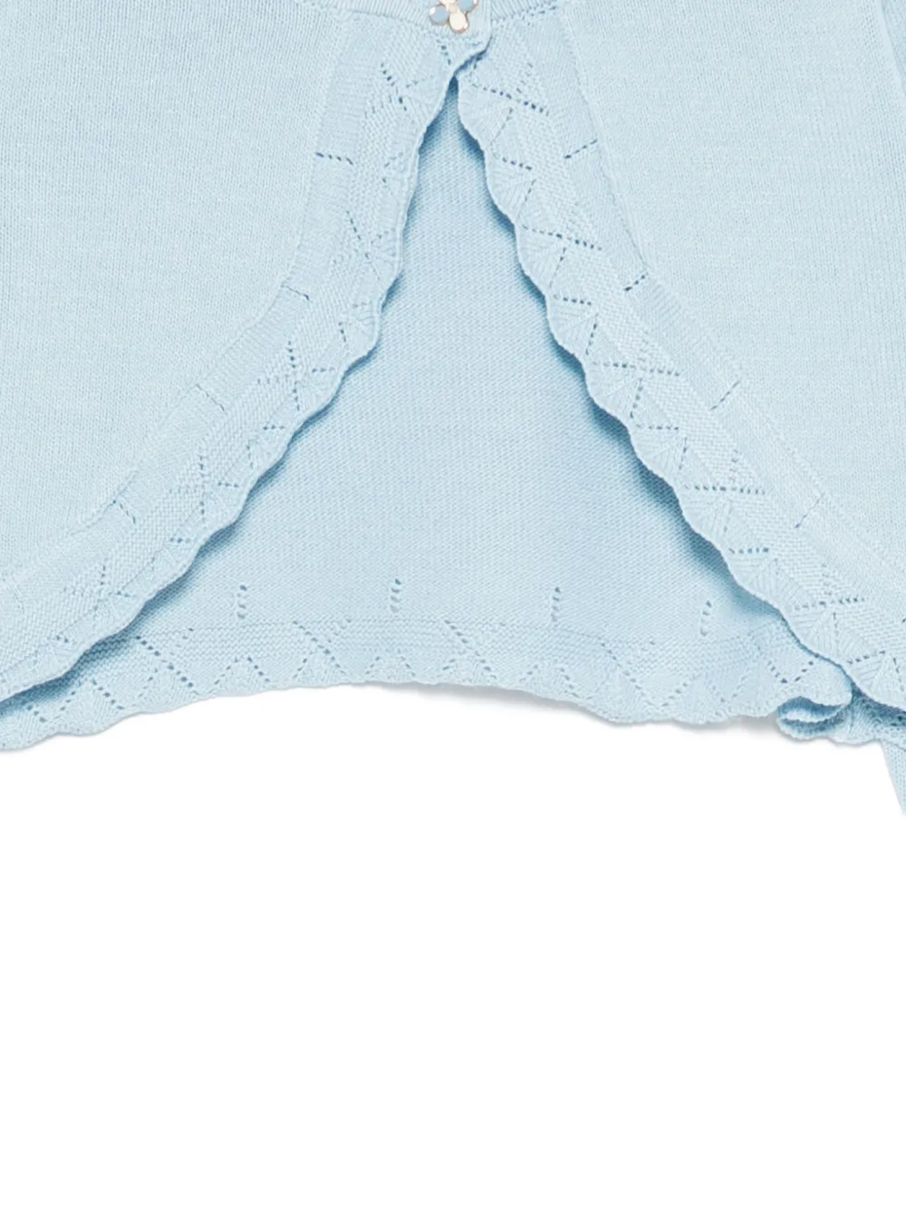  Abel & Lula Open-knit Embellished Bolero - Blue 