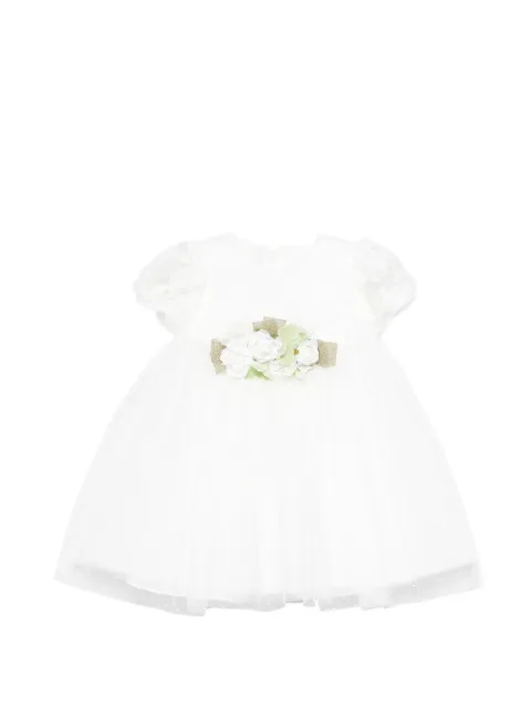 Colorichiari floral-applique short-sleeve dress