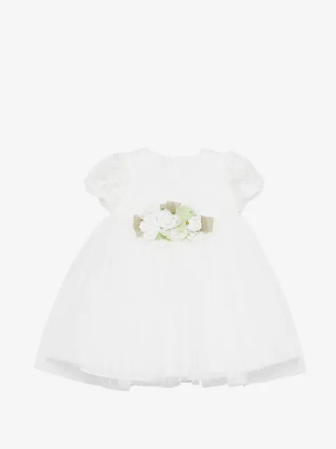 Colorichiari Vestido mangas curtas com aplicação floral