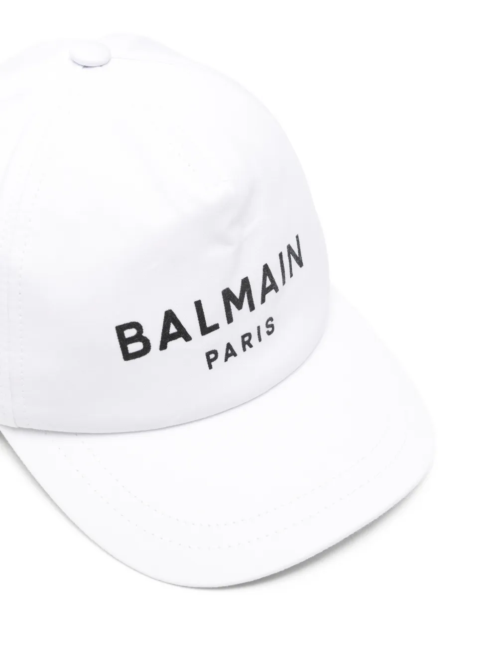  Balmain Kids Logo Baseball Cap - White 