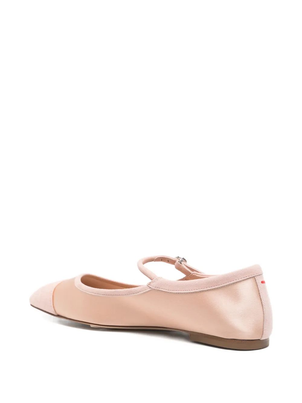 Aeyde cap-toe strap flat pumps Roze