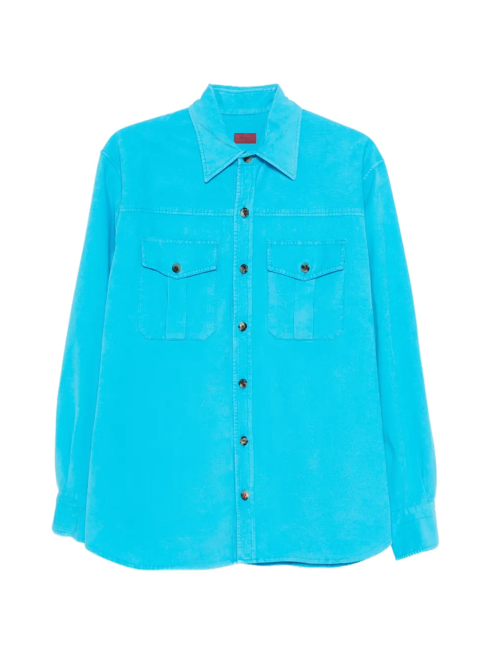 Isaia flap-pocket shirt - Blu