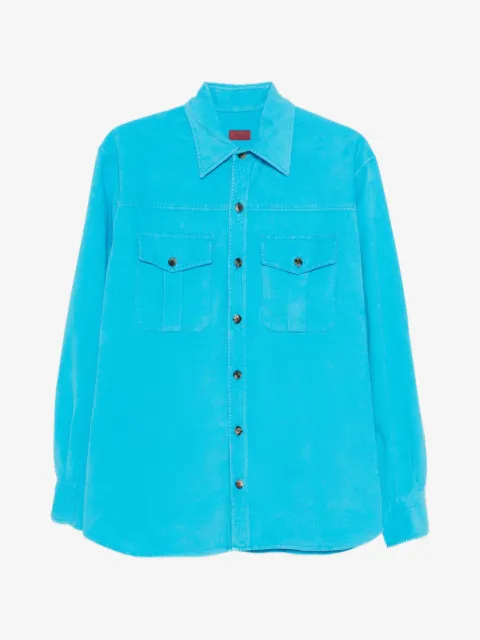 Isaia flap-pocket shirt