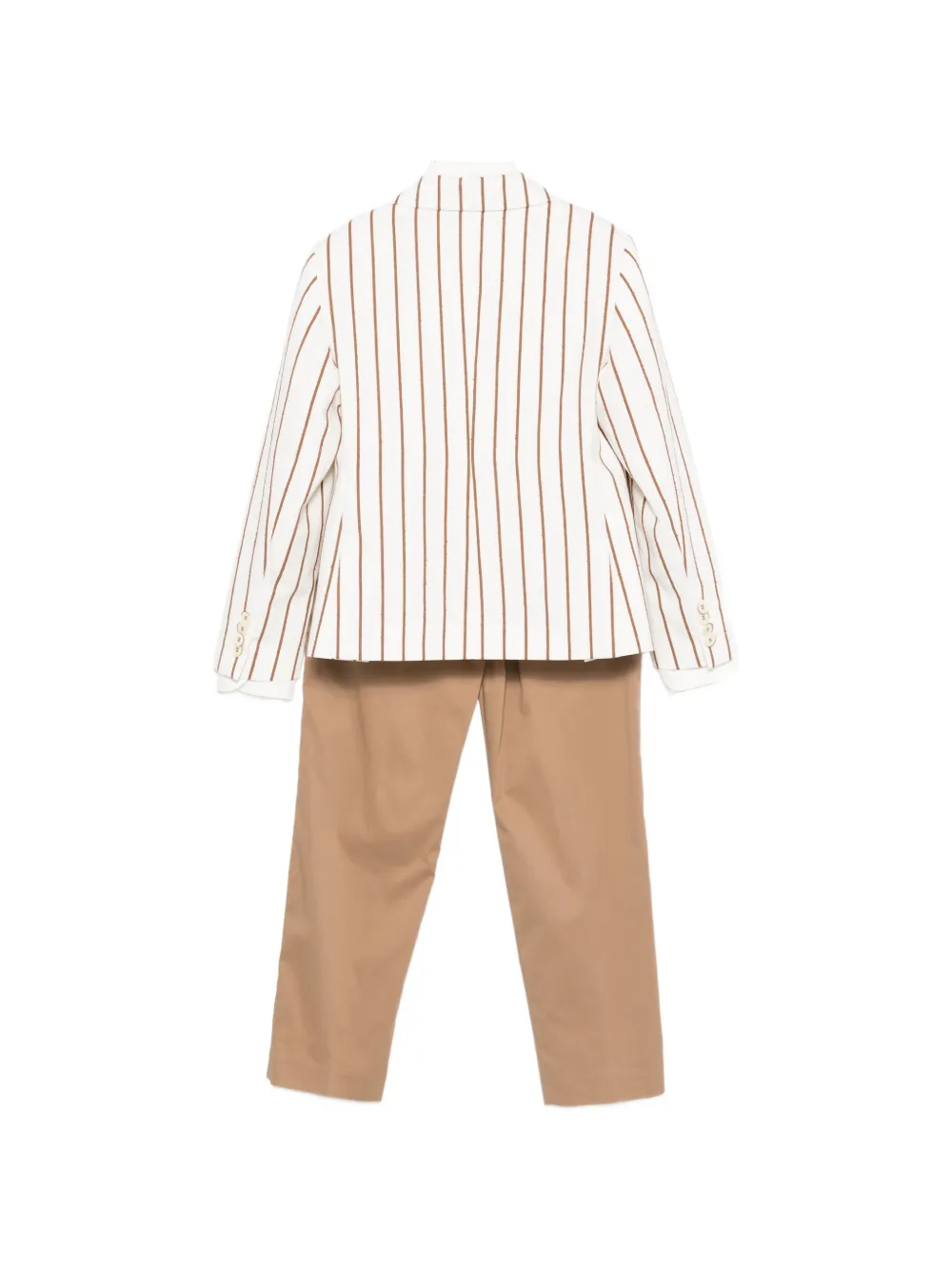 Colorichiari Vijfdelig gestreept pak Beige