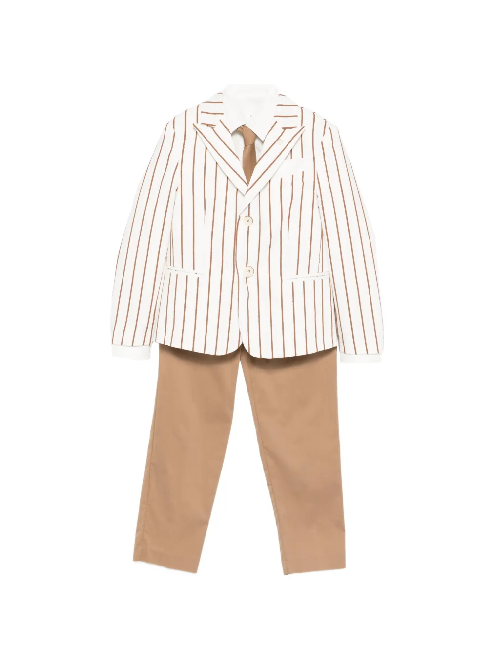 Colorichiari striped suit (set of five) - Toni neutri