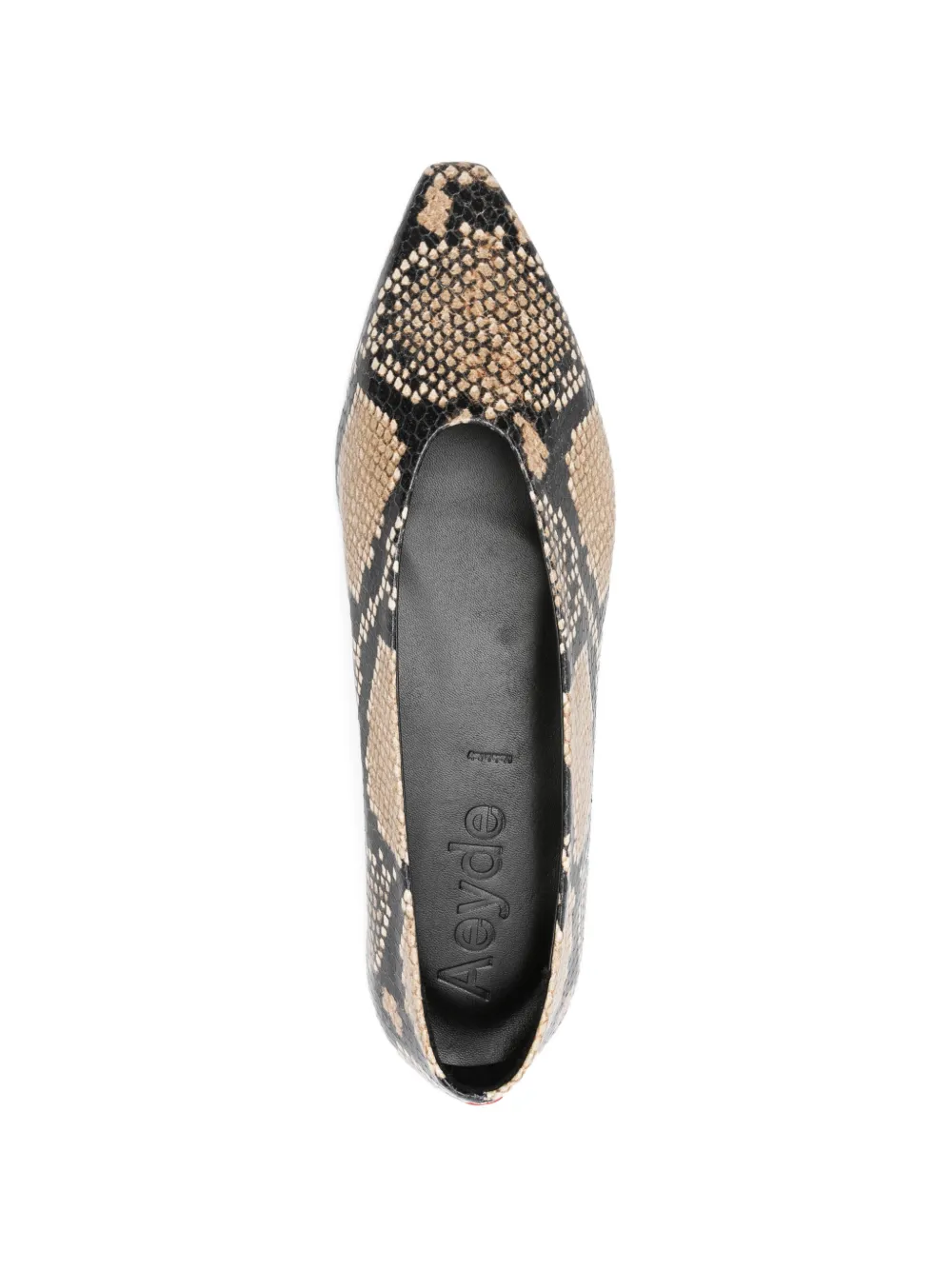 Aeyde Betty leather flat pumps Beige