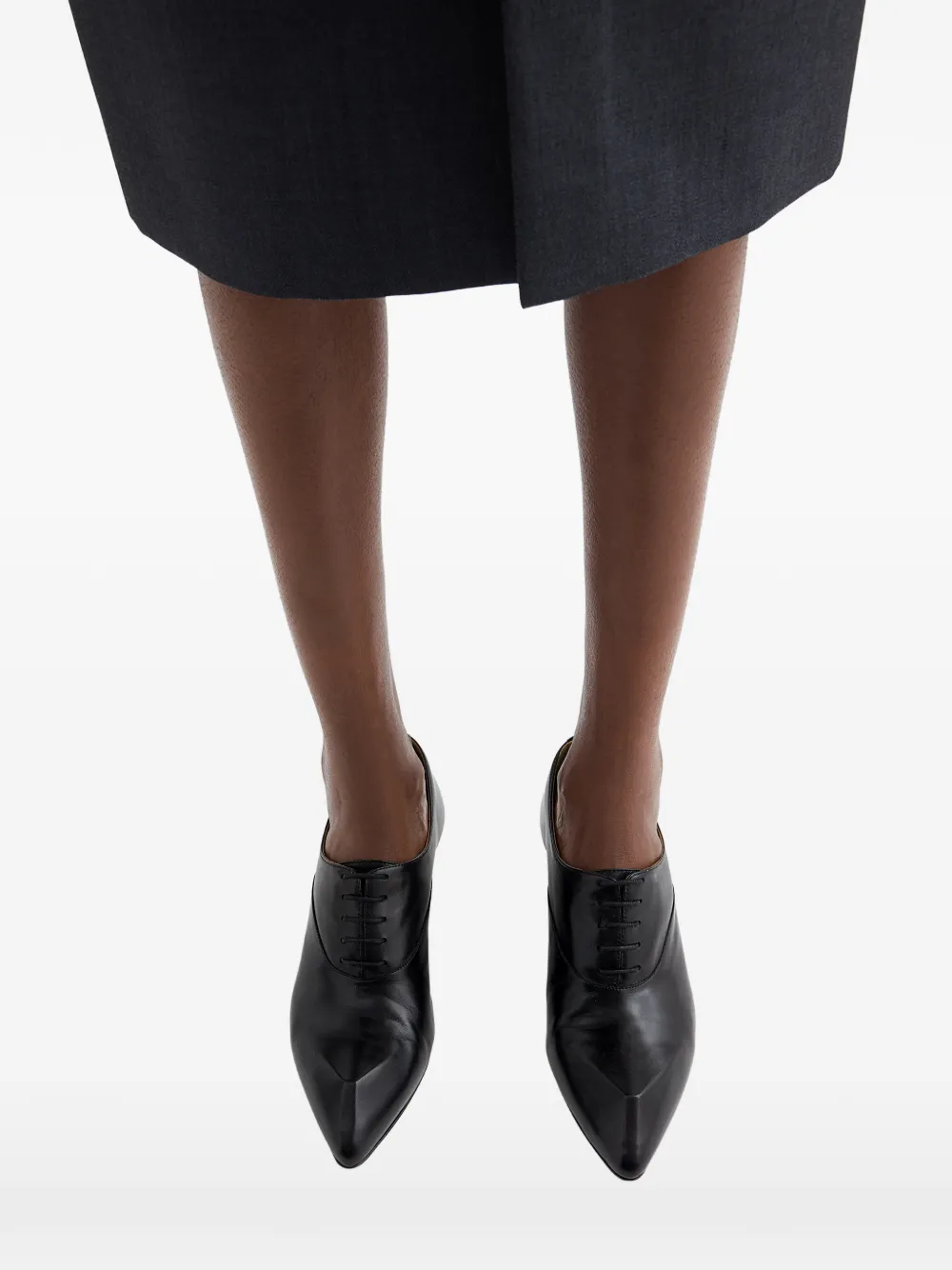 Jil Sander Oxford veterschoenen met puntige neus Zwart