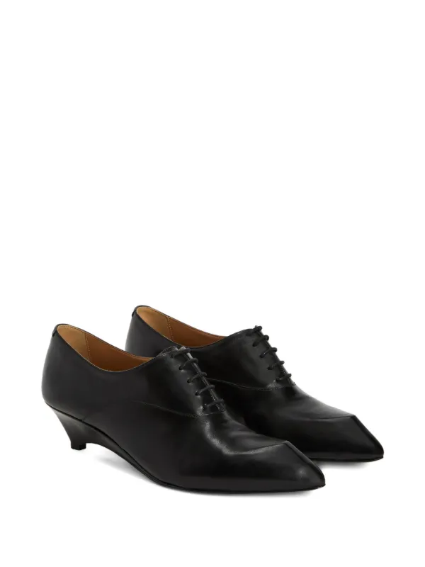 JIL SANDER ブラック ポインテッドトゥ シューズ 38 Jil Sander ポインテッドトゥ オックスフォードシューズ | ブラック