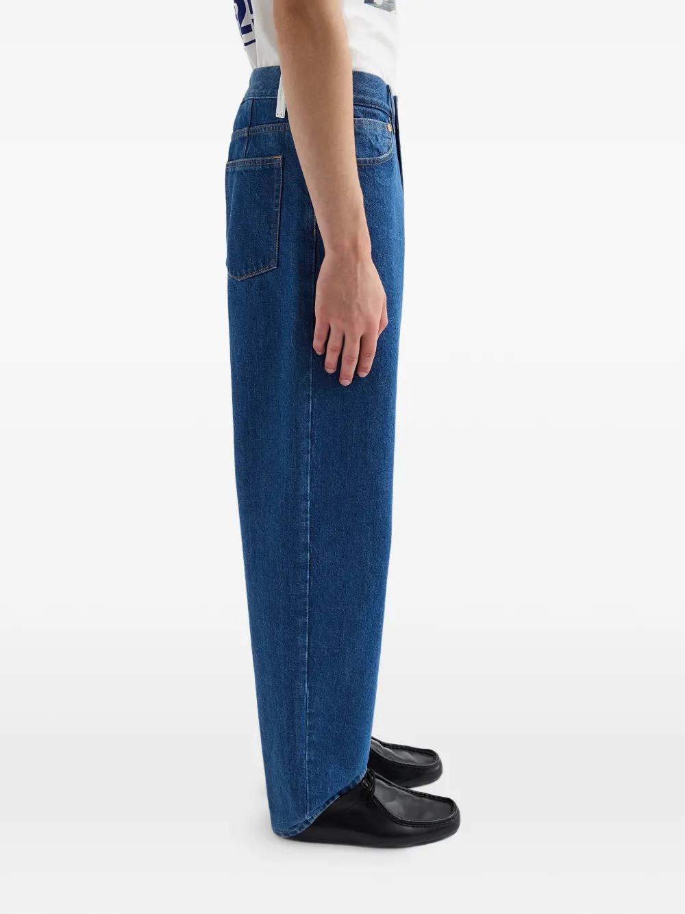 Jil Sander Ruimvallende denim broek Blauw