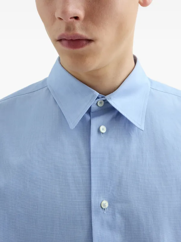 Jil Sander Cropped long-sleeve Shirt | Blue | FARFETCH