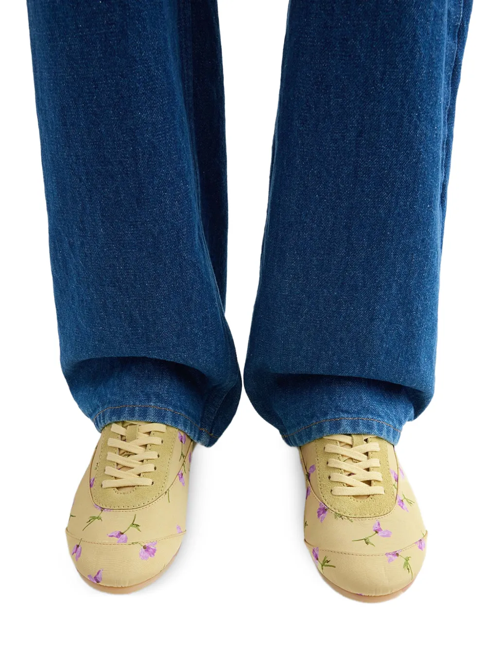 Jil Sander Etage sneakers met bloemenprint Beige