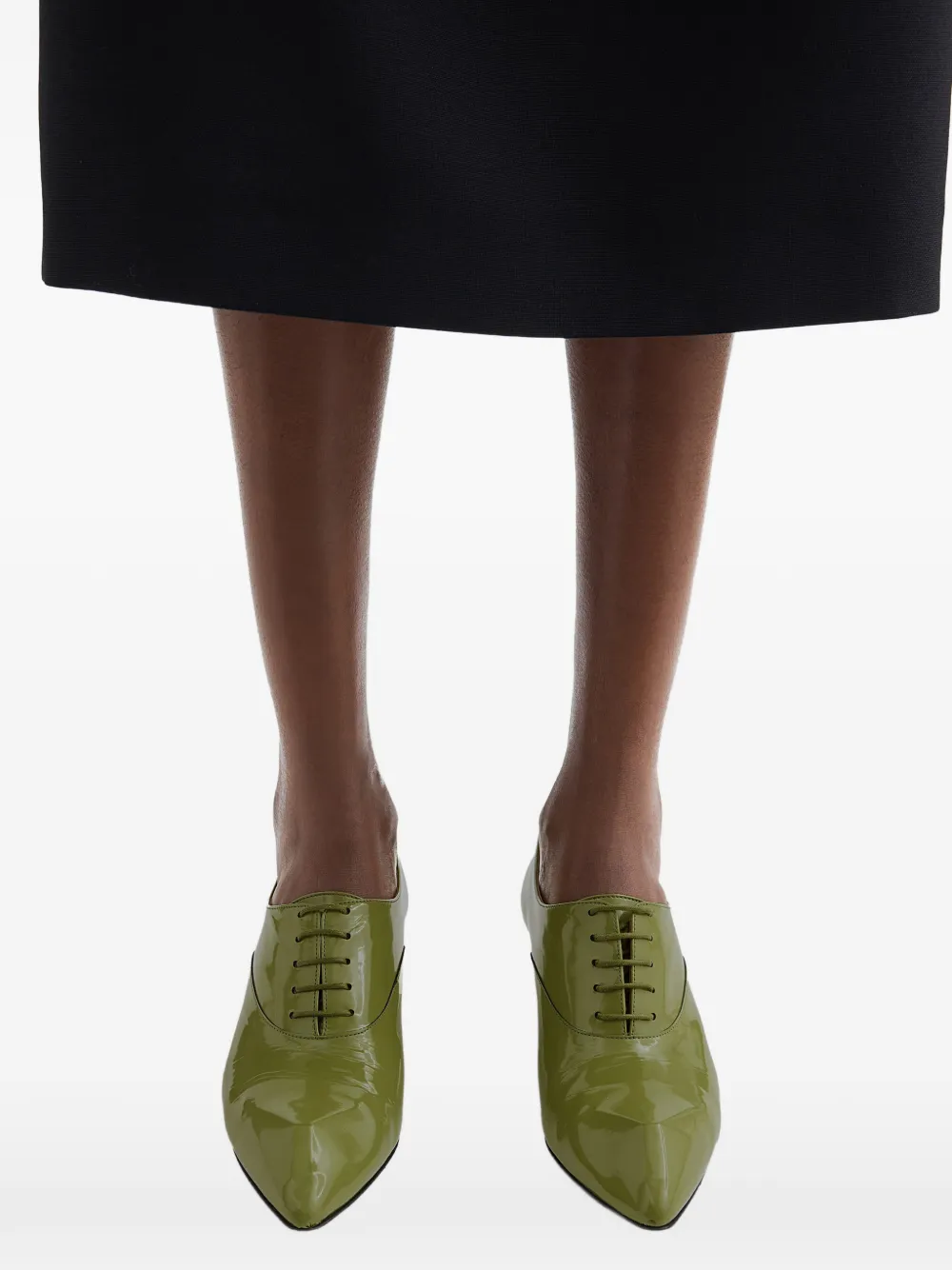 Jil Sander Pumps met puntige neus Groen