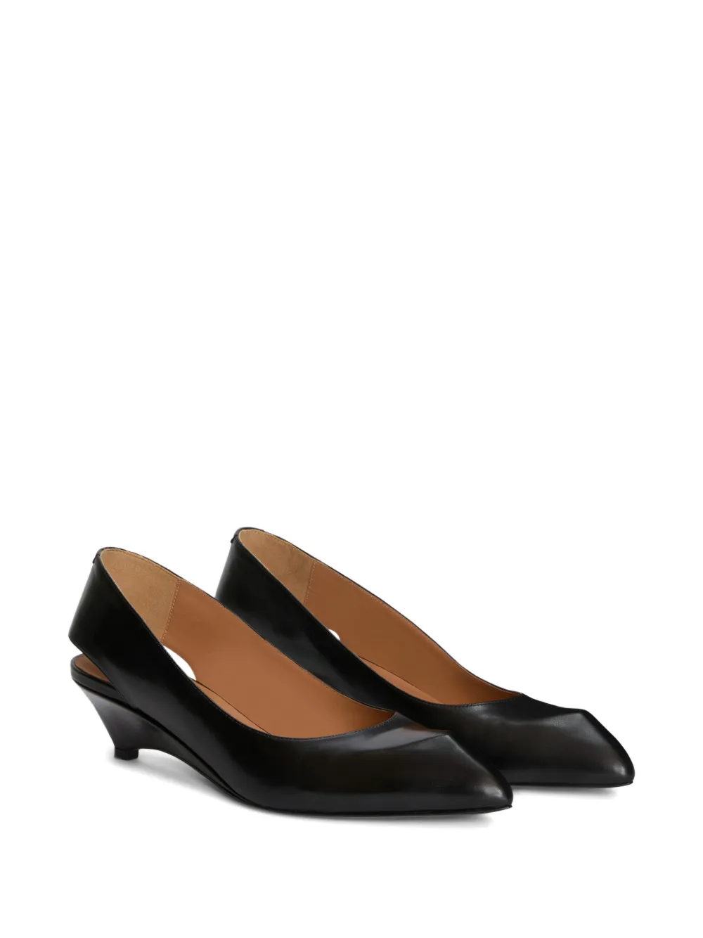 Jil Sander Slingback pumps met puntige neus Zwart