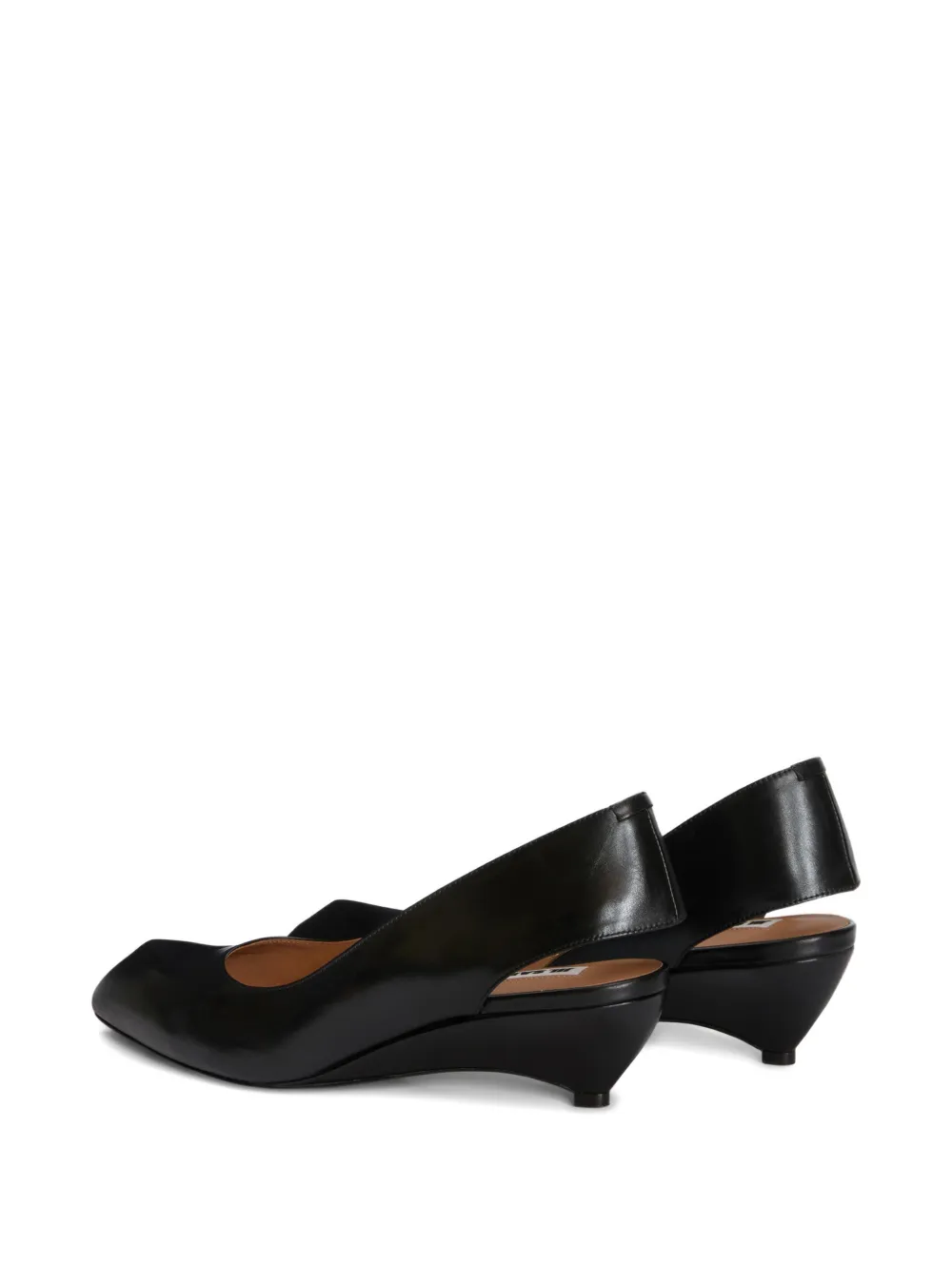 Jil Sander Slingback pumps met puntige neus Zwart