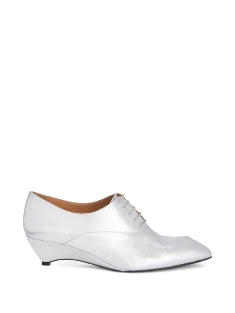 Jil Sander laminated pointed-toe loafers