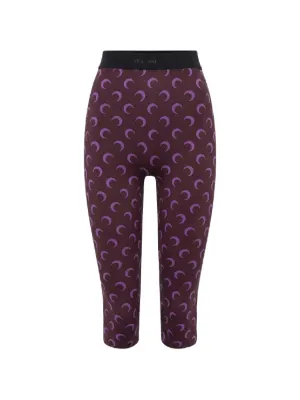Marine Serre Fuseaux Crescent moon-print Stirrup Leggings | Brown