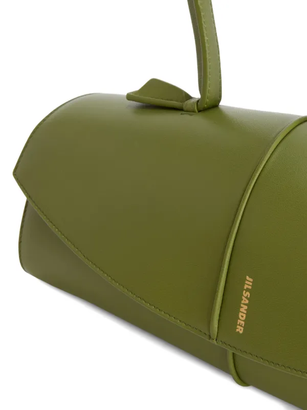 Jil Sander Linea Leather Shoulder Bag | Green | FARFETCH