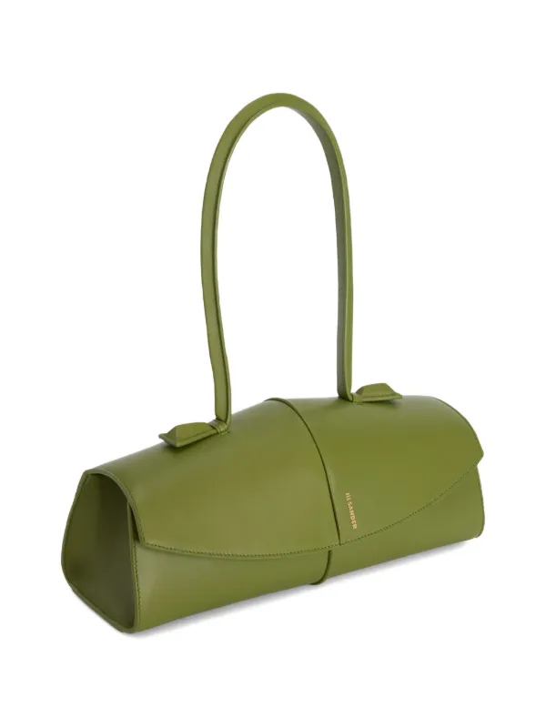 Jil Sander Linea レザーショルダーバッグ | グリーン | FARFETCH JP