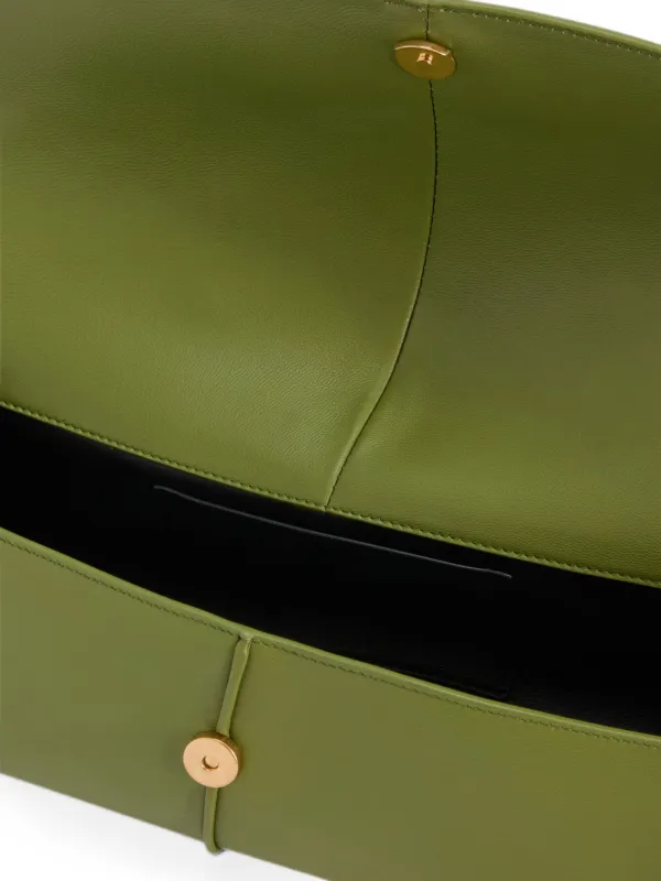 Jil Sander Linea レザーショルダーバッグ | グリーン | FARFETCH JP