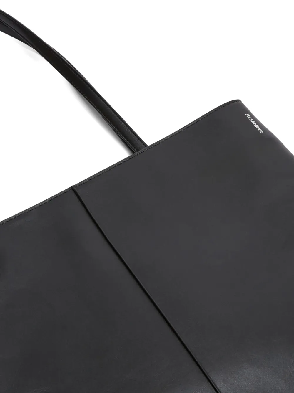  Jil Sander Linea Leather Tote Bag - Black 