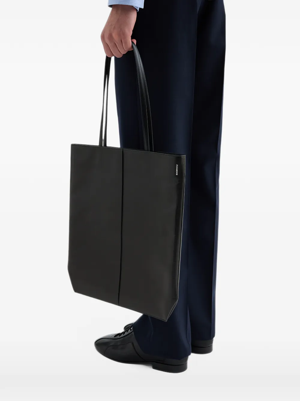 Jil Sander Linea leren shopper Zwart