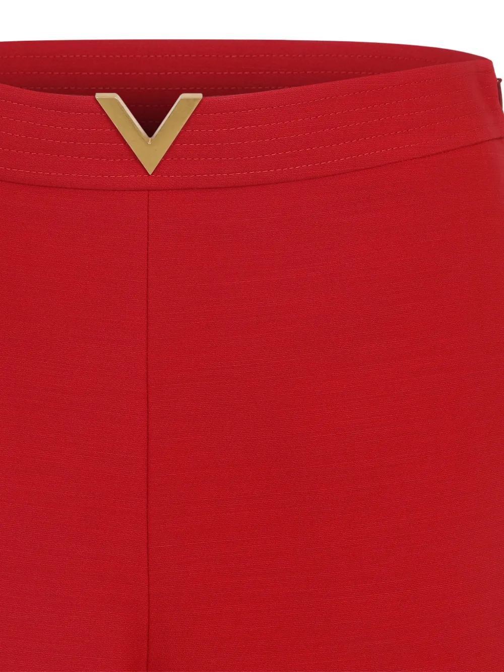 Valentino Garavani Shorts met V-plakkaat Rood