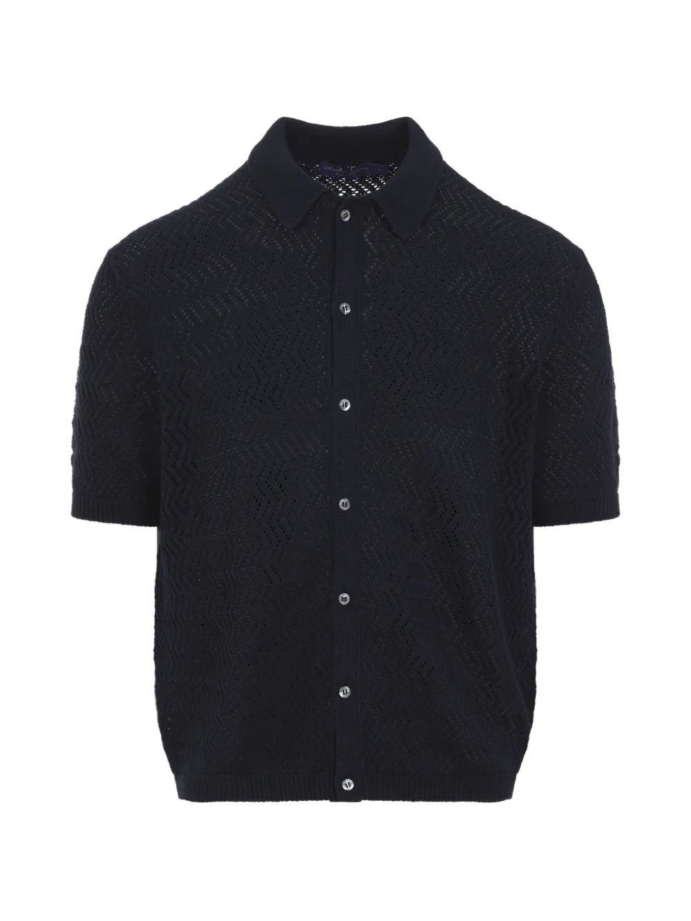 Ralph Lauren Purple Label button-up chevron cardigan - Blu