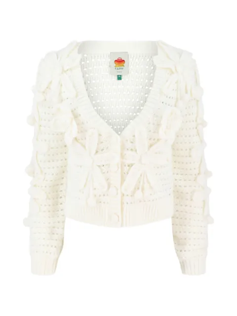 FARM Rio floral-appliqué cardigan