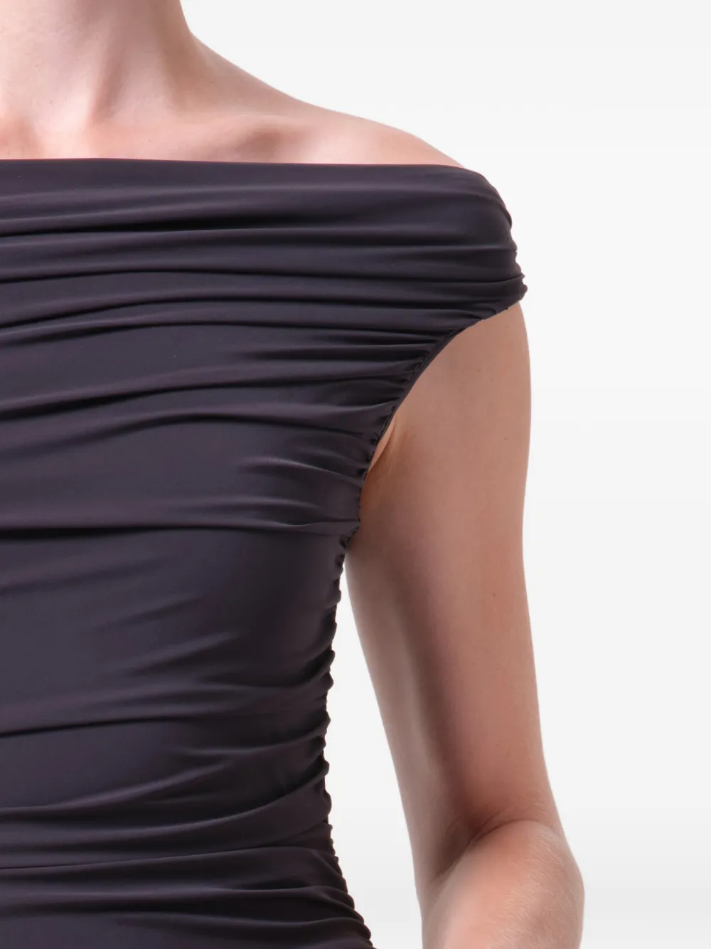 AGOLDE Sherilyn gedrapeerde body Grijs