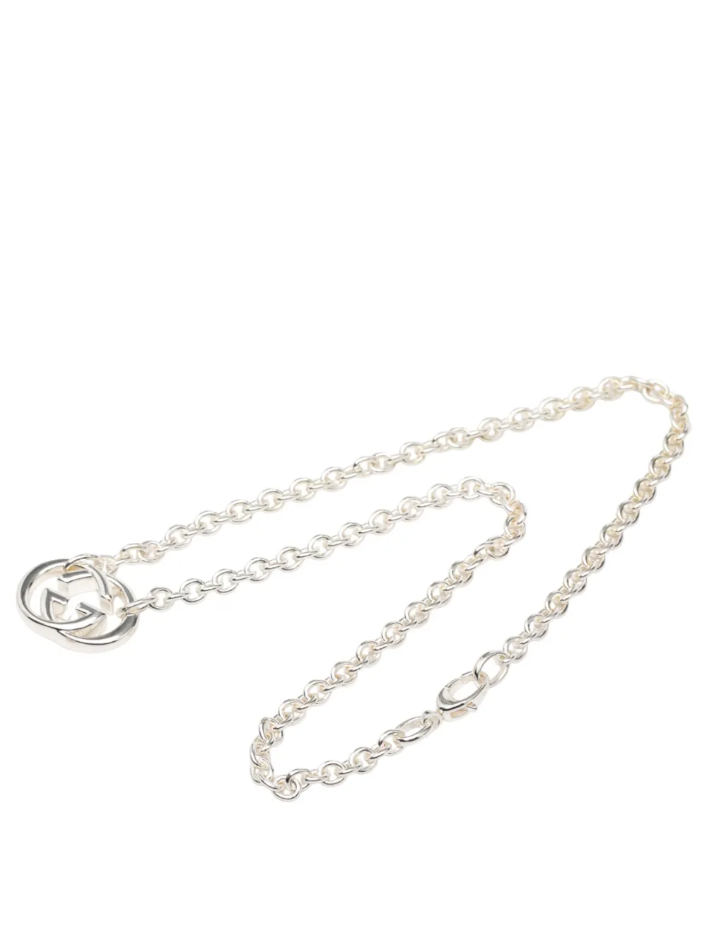 Gucci Pre-Owned 2015-2025 Sterling Silver Interlocking G Pendant necklace - Argento
