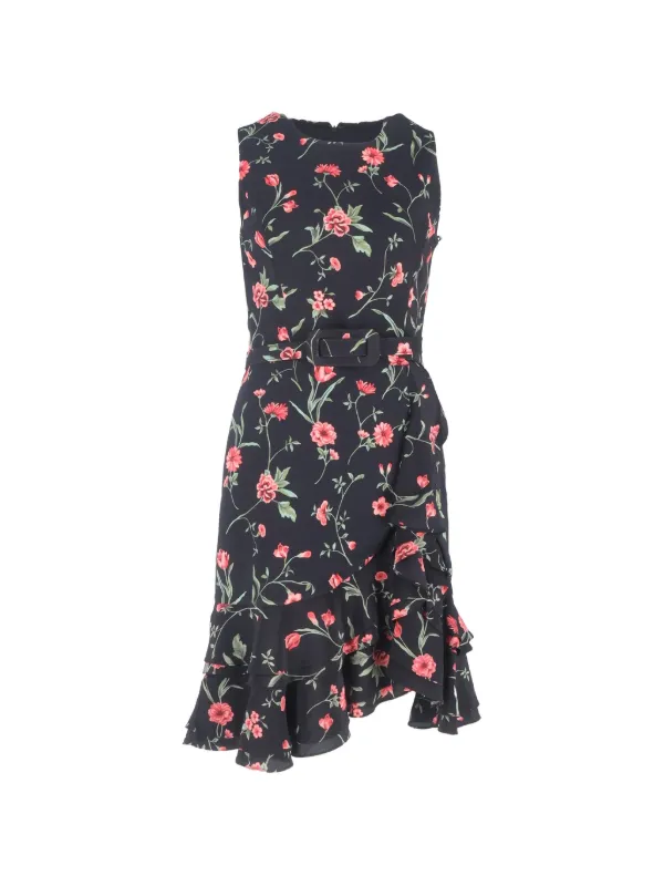 michael kors red and black dress Michael Kors Women's Size S Black & Red Floral Dress