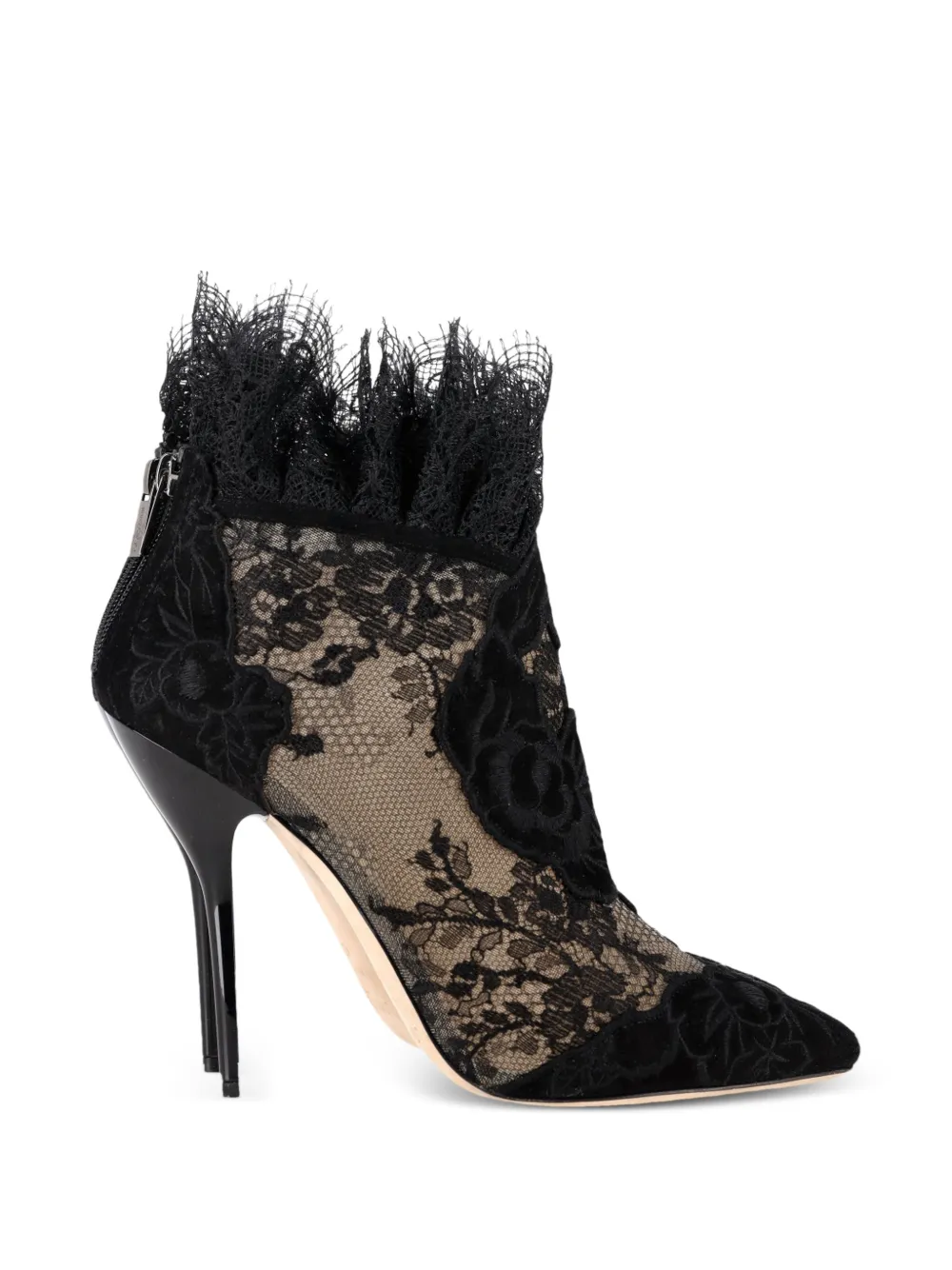 Jimmy Choo Pre-Owned floral-embroidered ankle boots – Black