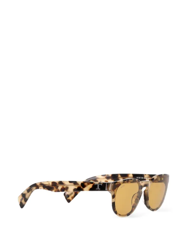 New Unisex Vintage Tod’s Sunglasses Tods TO194 53E Brown Tortoise Round Plastic Sunglasses Frame  main image 2