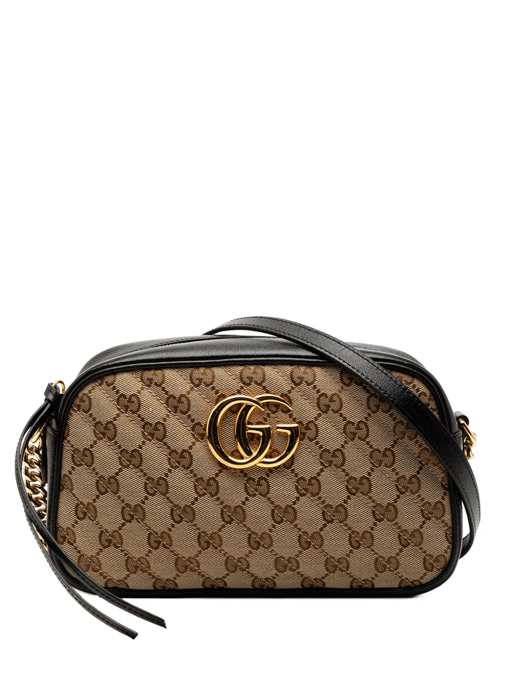 Gucci Pre-Owned 2016-2026 Small GG Marmont Matelasse GG Canvas and Leather crossbody bag - Marrone