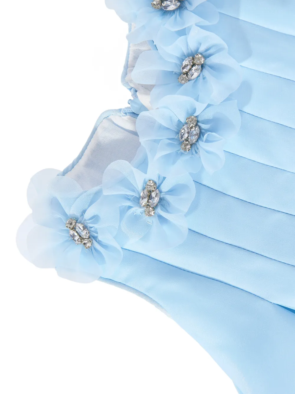 Dress & Fleur Jurk set met bloemenpatch Blauw