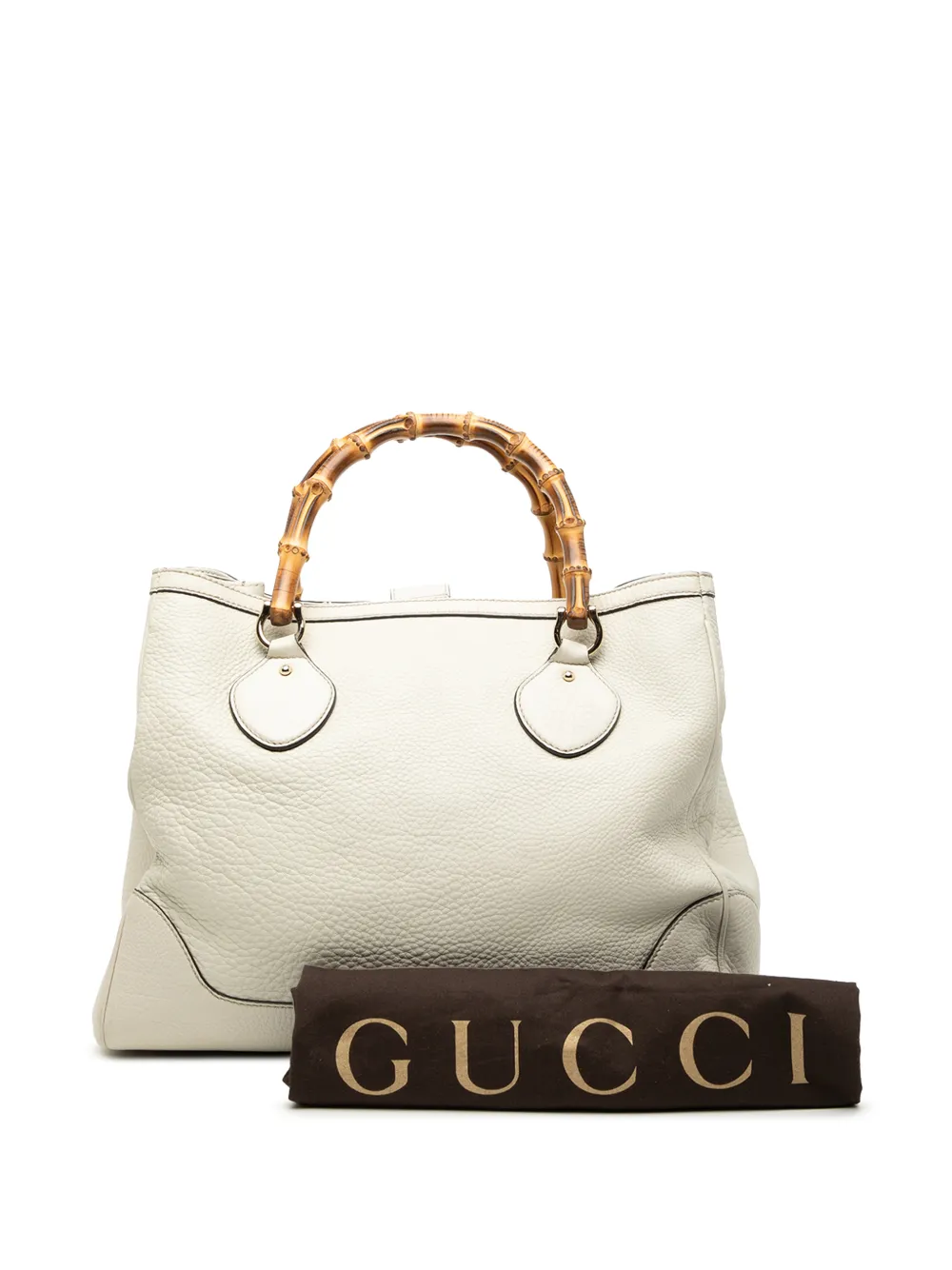 2000-2015 Medium Leather Bamboo Diana Tote Bag