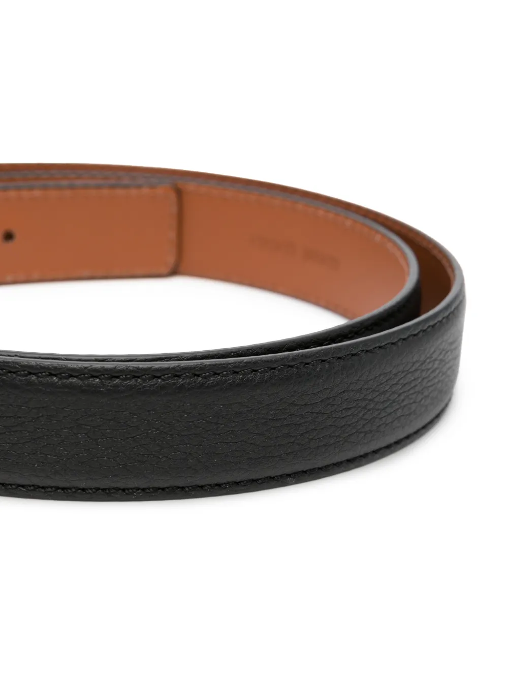 Santoni Leren riem Zwart