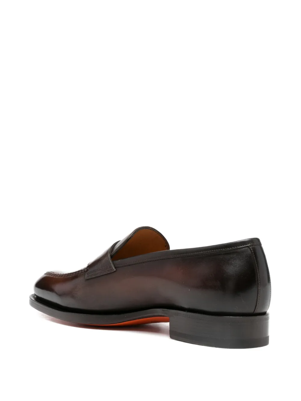 Santoni T50 loafers met penny detail Bruin