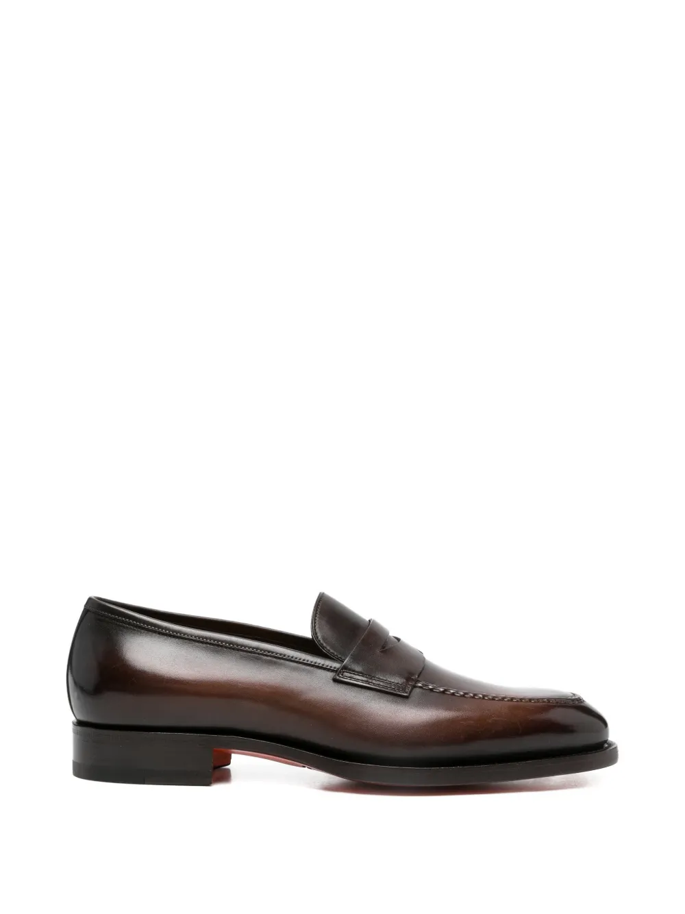 Santoni T50 penny-detail loafers - Braun