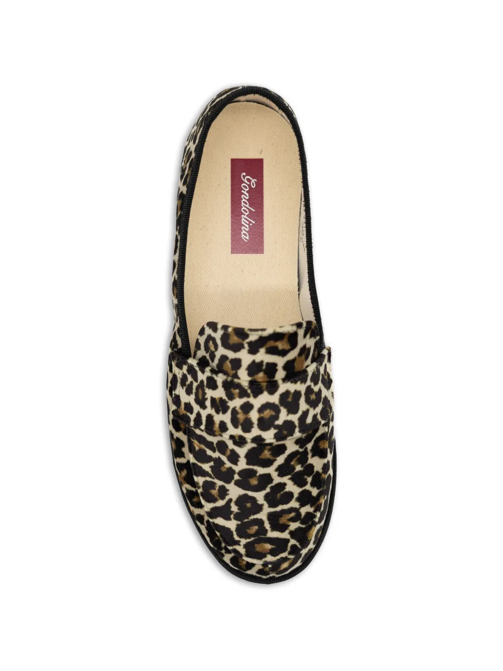 Gondolina Loafers met luipaardprint Bruin
