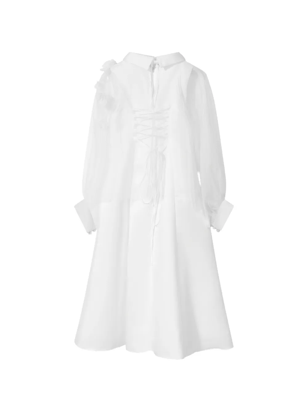 Dress & Fleur Jurk met bloemenpatch Wit