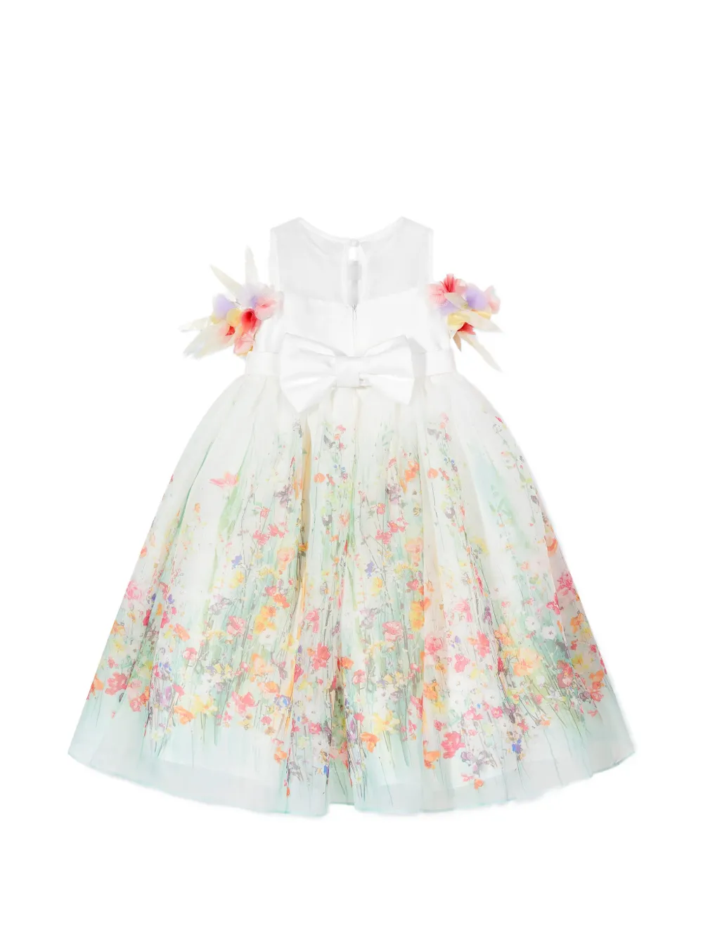 Dress & Fleur Jurk met bloemenpatch Beige