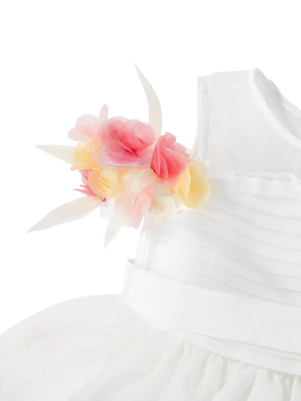 Dress & Fleur Jurk met bloemenpatch Beige