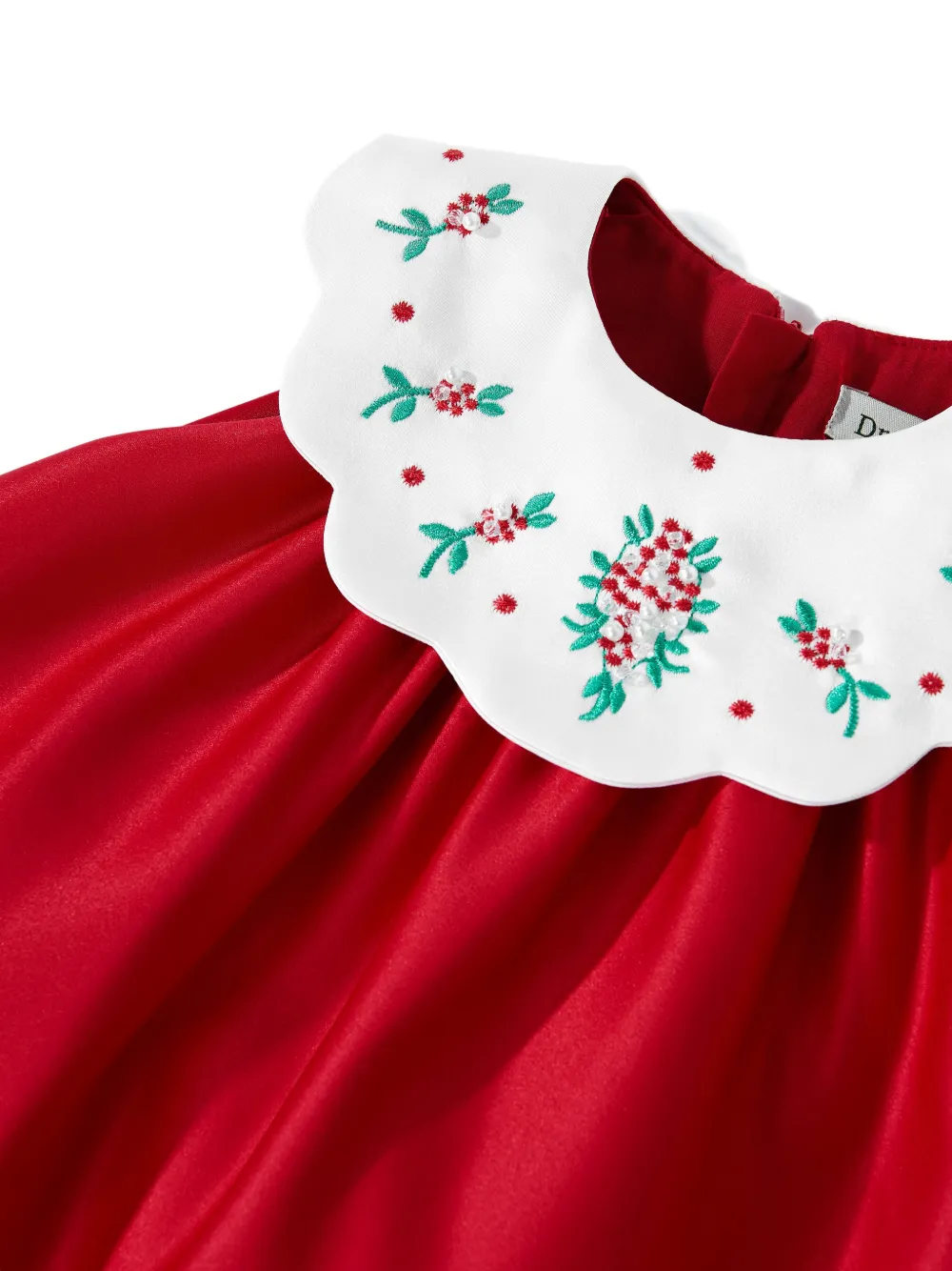 Dress & Fleur Jurk met borduurwerk Rood