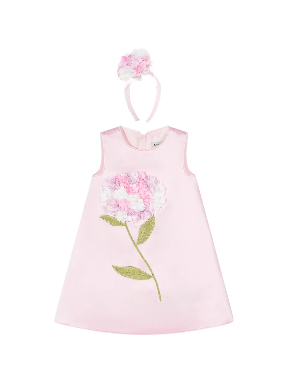 Dress & Fleur floral-appliqué dress set - Pink