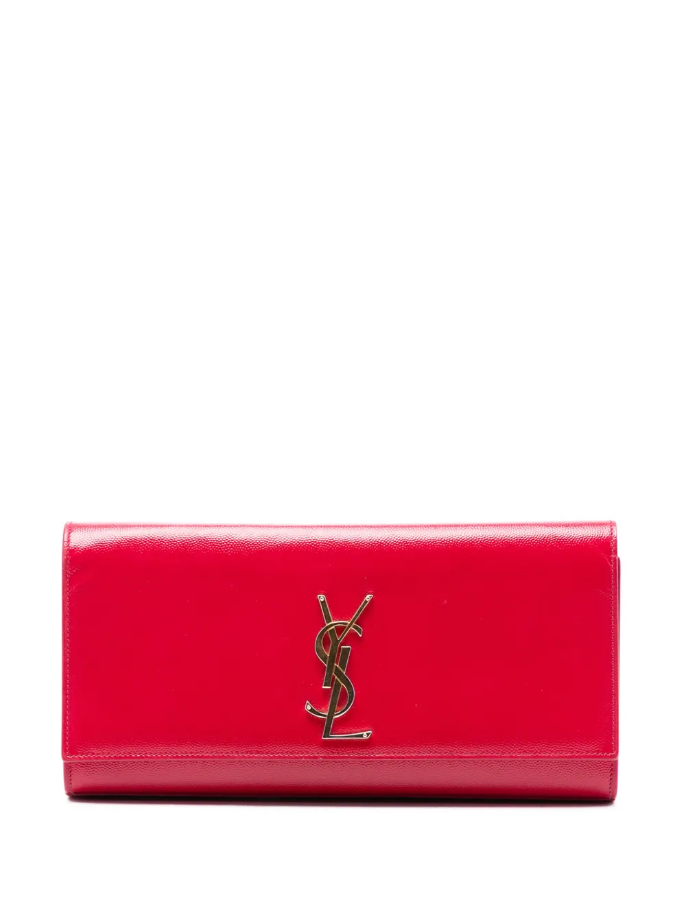 Saint Laurent Pre-Owned Clutch Cassandre in pelle Grain de Poudre con monogramma 2013 - Rosa
