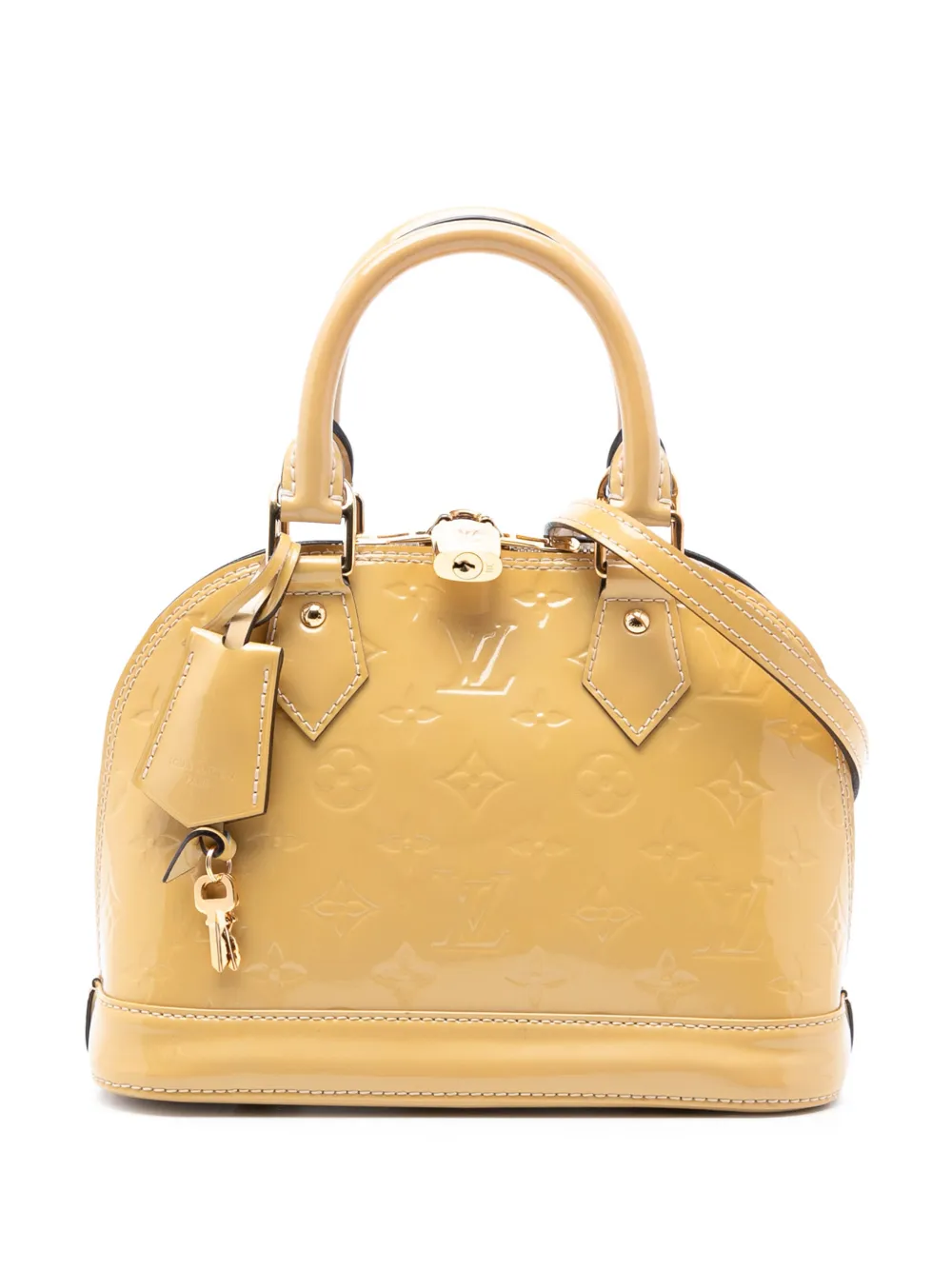 Louis Vuitton Pre-Owned 2015 Monogram Vernis Alma BB satchel - Giallo